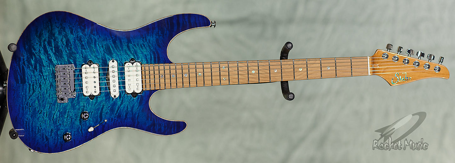 Suhr Modern Aqua Blue Burst / Roasted Maple