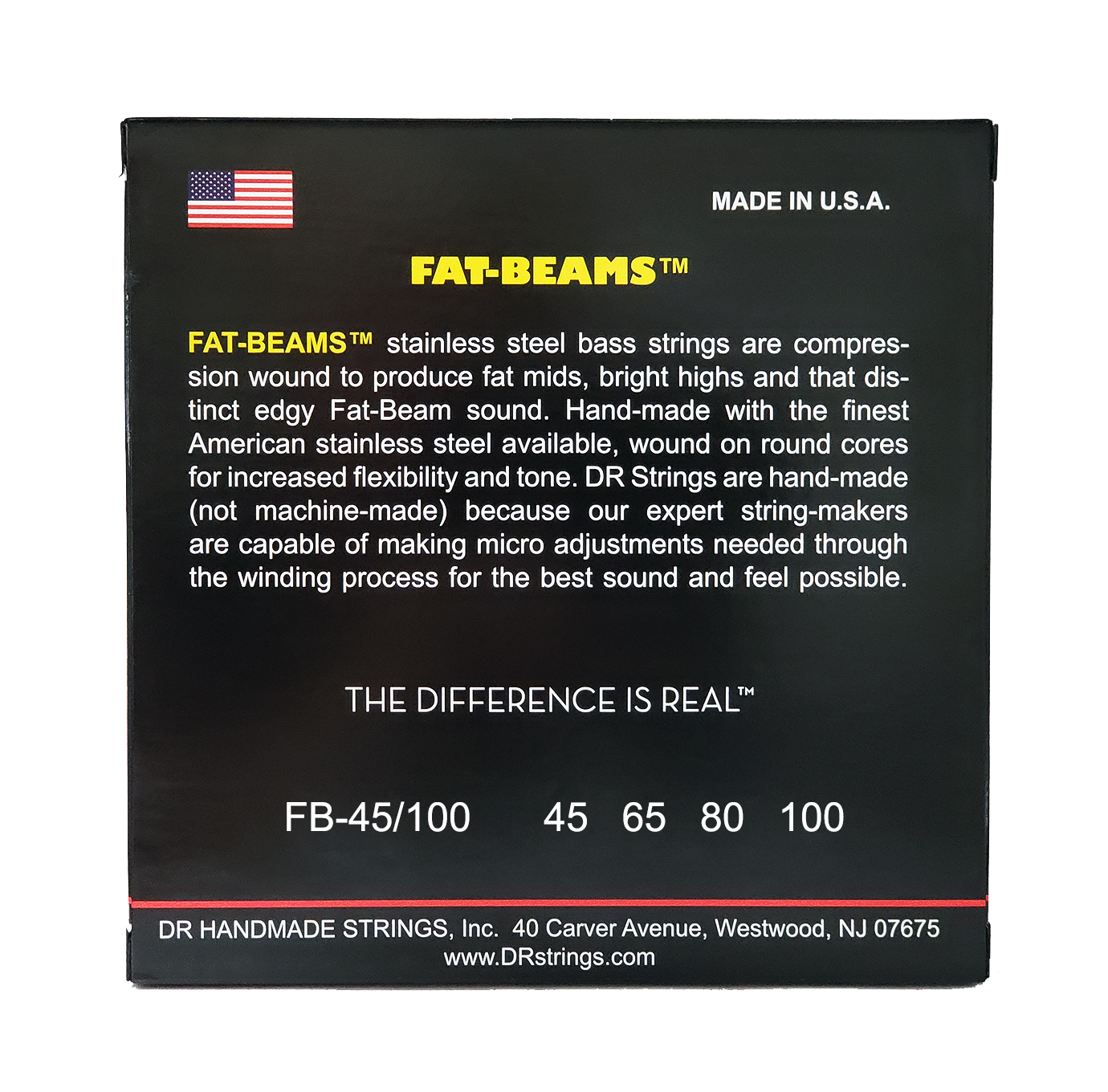 DR FB-45/100 FAT-BEAMS Bass Strings, 4-String 45-100