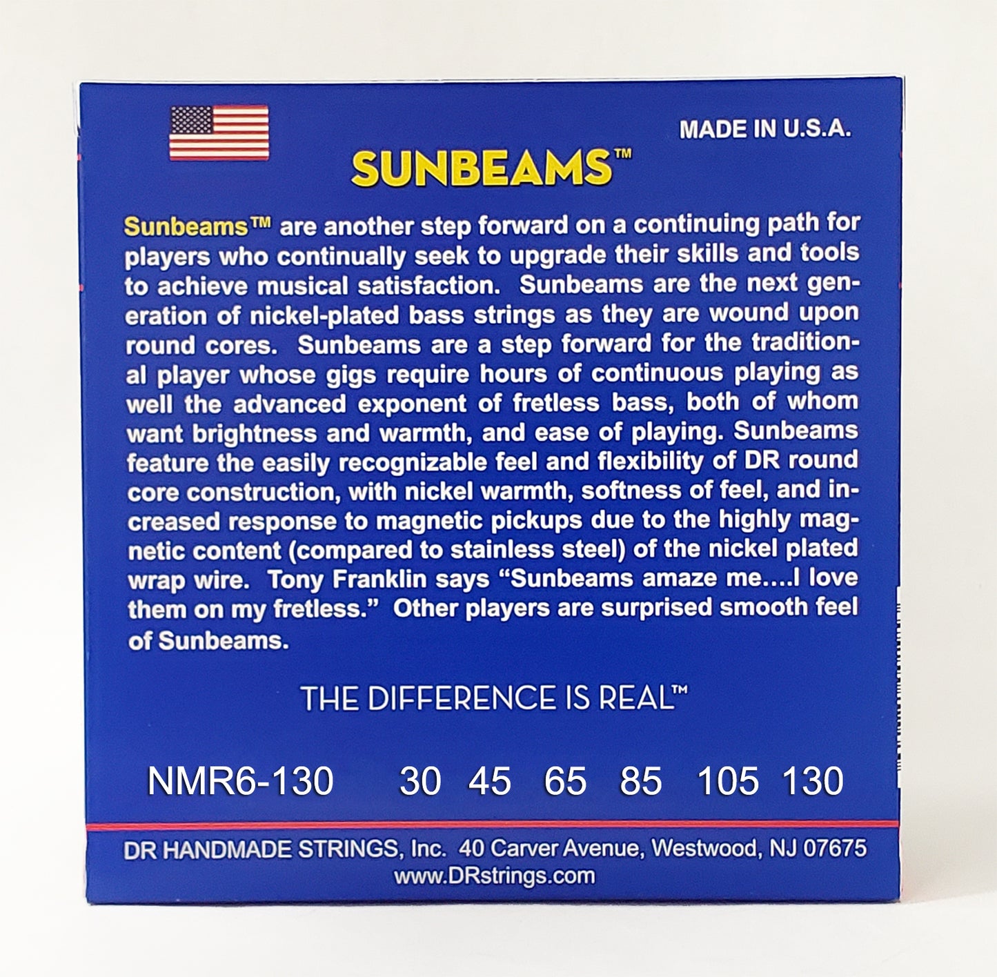 DR NMR6-130 Sunbeams Bass Strings, 6-String 30-130