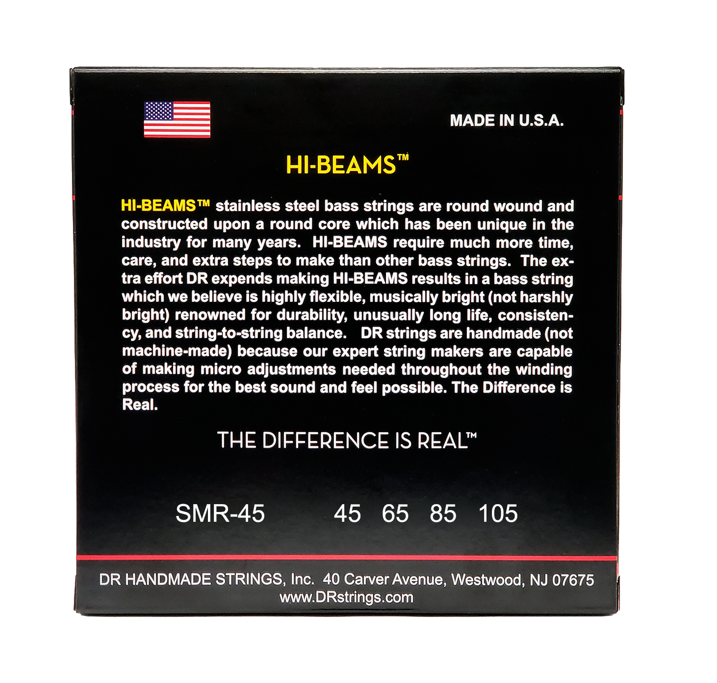 DR SMR-45 HI-BEAM Bass Strings, 4-String 45-105 Short Scale