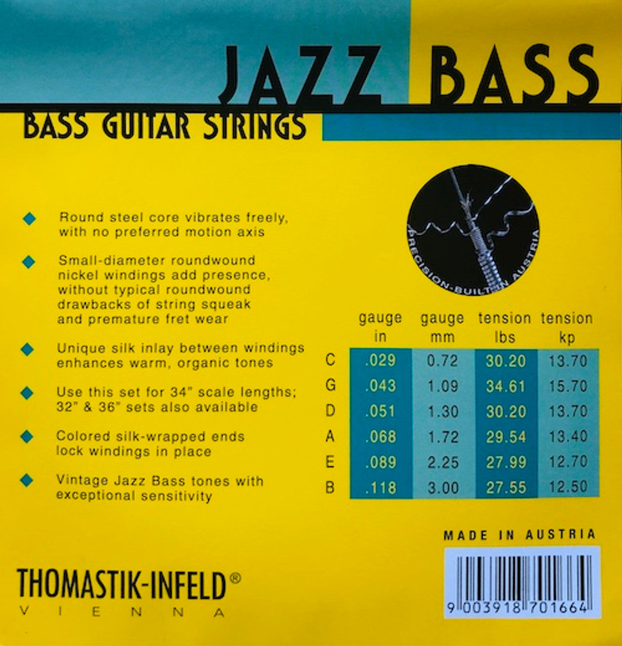 Thomastik-Infeld JR346 Jazz Rounds, 6-String Long