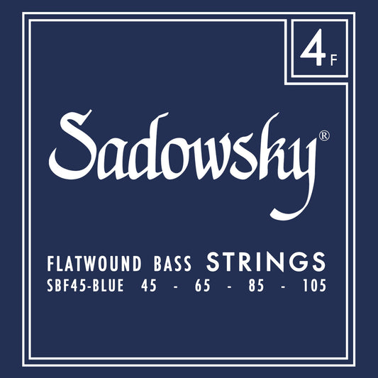 Sadowsky SBF45-BLUE Blue Label Bass String Set - SS Flatwound 4-String