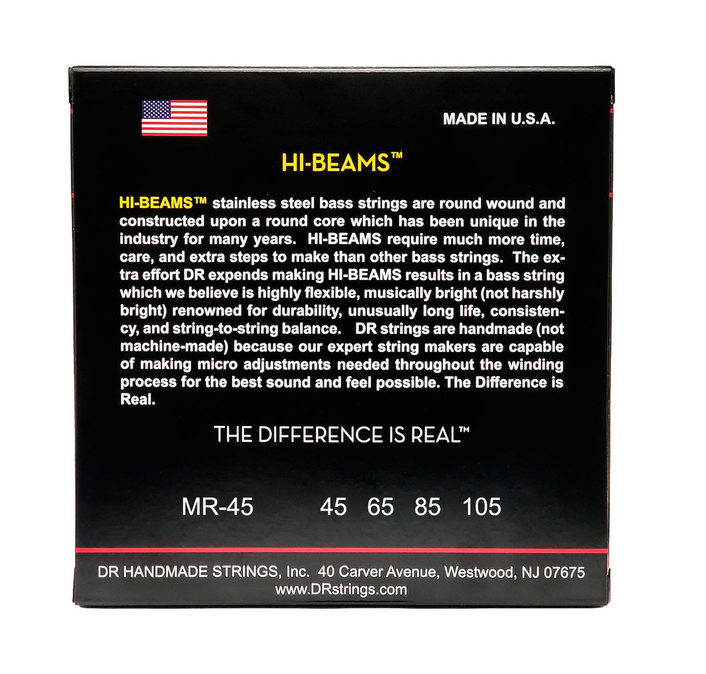 DR MR-45 HI-BEAM Bass Strings, 4-String 45-105